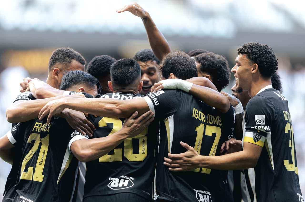 Galo atropela o Grêmio e sobe na tabela com raça e domínio total na Arena MRV — Futebol