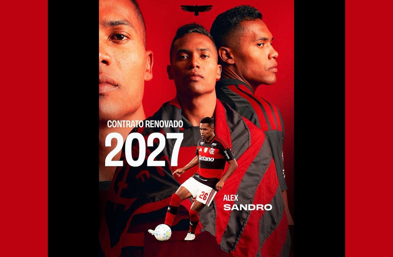 Alex Sandro renova com o Flamengo e mantém a briga por títulos até 2027 — Futebol